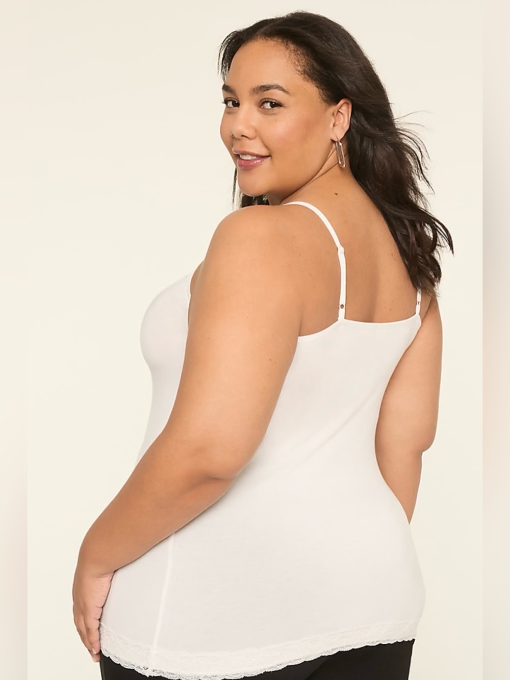 NWT 22/24 Lane Bryant White Lace Trim Tank Cami - Picture 2 of 14
